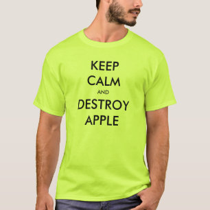 穏やか保ち、Appleを破壊して下さい Tシャツ