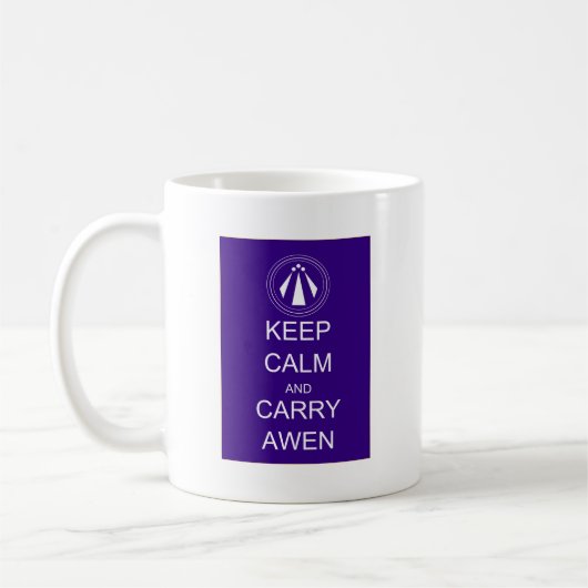 穏やか保ち、Awenを運んで下さい コーヒーマグカップ (左)