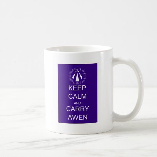 穏やか保ち、Awenを運んで下さい コーヒーマグカップ (右)