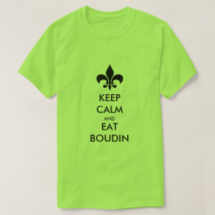 穏やか保ち、Boudin南ルイジアナのTシャツを食べて下さい Tシャツ