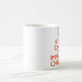 穏やか保ち、Christieを弾劾して下さい コーヒーマグカップ (中央)