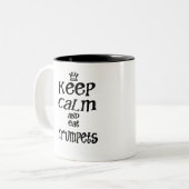 穏やか保ち、crumpetsのマグを食べて下さい ツートーンマグカップ (正面左)