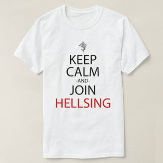 穏やか保ち、Hellsingの日本製アニメのマンガのワイシャツを結合して下さい Tシャツ
