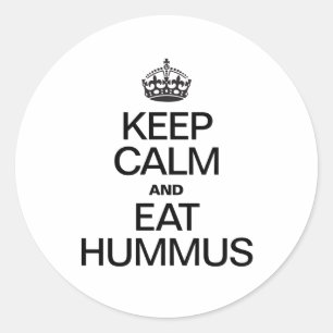 穏やか保ち、HUMMUSを食べて下さい ラウンドシール