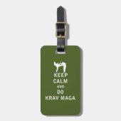 穏やか保ち、Krav Magaをして下さい ラゲッジタグ (正面縦)
