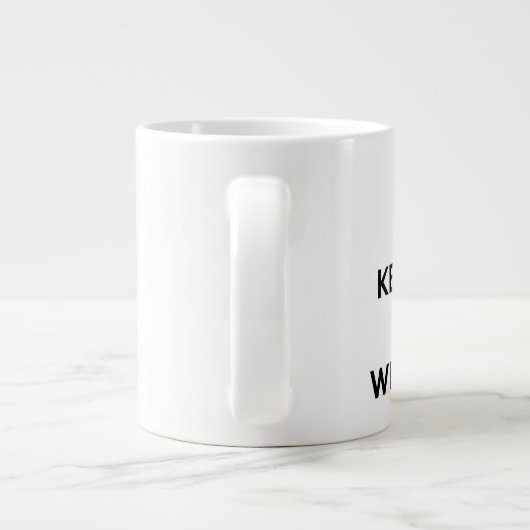 穏やか保ち、Obitsのマグを書いて下さい ジャンボコーヒーマグカップ (裏面)