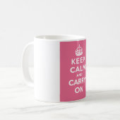 穏やか保ち、On_MUG_PINKを運んで下さい コーヒーマグカップ (正面左)