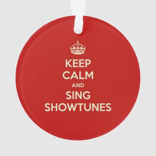 穏やか保ち、Showtunesを歌って下さい オーナメント (裏面)