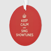 穏やか保ち、Showtunesを歌って下さい オーナメント (正面)