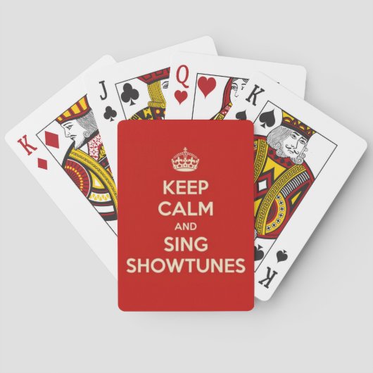 穏やか保ち、Showtunesを歌って下さい トランプ (裏面)