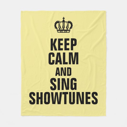 穏やか保ち、Showtunesを歌って下さい フリースブランケット (正面)