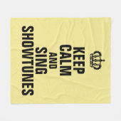 穏やか保ち、Showtunesを歌って下さい フリースブランケット (正面(横))