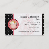 穏やか保って下さい及びカップケーキ-ベーカリーの名刺--を食べて下さい 名刺 (裏面)