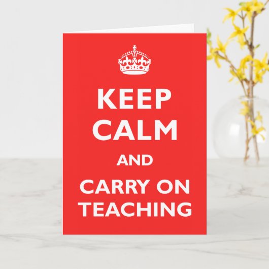 穏やか保って下さい及び教えることを続けていって下さい カード (黄色い花)