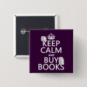 穏やか保てば買物は予約します(あらゆる色で) 缶バッジ (正面&裏面)