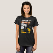 穏やか保にモラルを直すItの建設者 Tシャツ (正面フル)