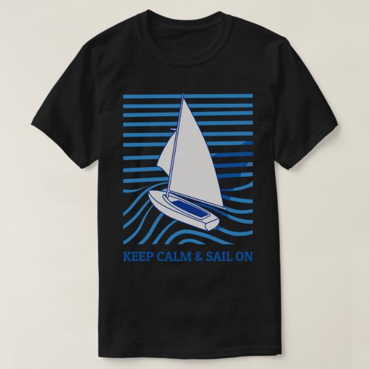 穏やか保に帆を上げる Tシャツ (デザイン正面)