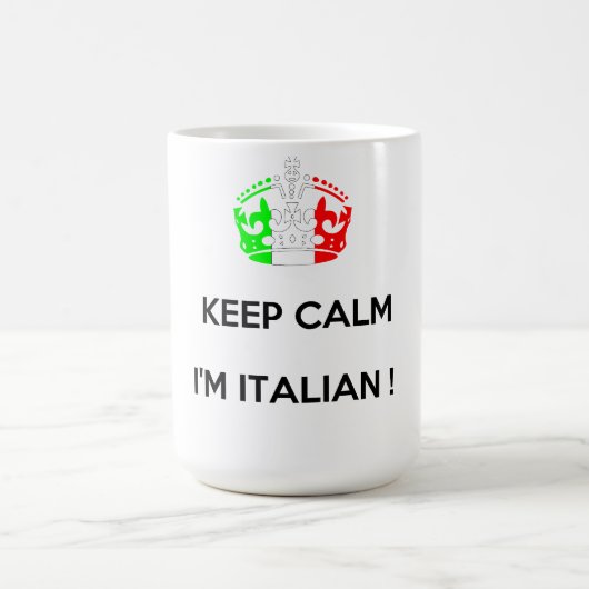 穏やか私ありますイタリアンが保って下さい! コーヒーマグカップ (中央)