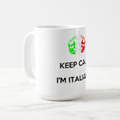 穏やか私ありますイタリアンが保って下さい! コーヒーマグカップ (正面左)