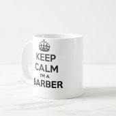 穏やか私あります理容師の白のマグが保って下さい コーヒーマグカップ (正面左)