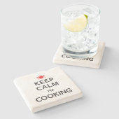 穏やか私調理しています保って下さい ストーンコースター (横)