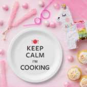 穏やか私調理しています保って下さい ペーパープレート (パーティー)