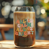 穏やか & 輝き | パイナップル クリスマス モノグラム ガラス缶