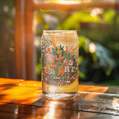 穏やか & 輝き | パイナップル クリスマス モノグラム ガラス缶