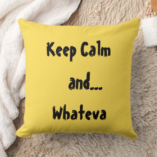 穏やか… Whatevaの引用文の装飾用クッション保てば クッション (ブランケット)