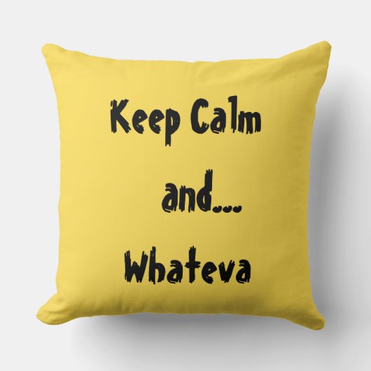 穏やか… Whatevaの引用文の装飾用クッション保てば クッション (正面)