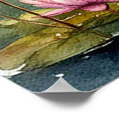 穏エレガントやかな池に白鳥がグライディング ポスター (角)