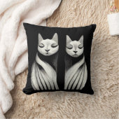 穏エレガントやかな猫兄弟姉妹 クッション (ブランケット)