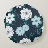 穏モダンやかなエレガントフローラ円枕 ラウンドクッション (裏面)