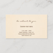 穏モダン水ユニーク色美しいコンサルタント 名刺 (裏面)