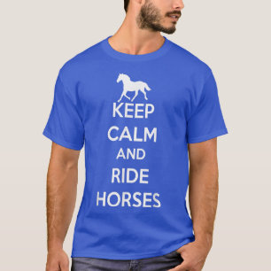 穏保やかで乗り馬かわいい乗馬馬馬馬馬馬乗る Tシャツ