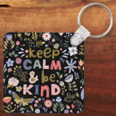 穏保やかで優しいフォークアートの花 キーホルダー (裏面)