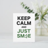 穏保やかで公正なスマイル ポストカード (スタンド正面)