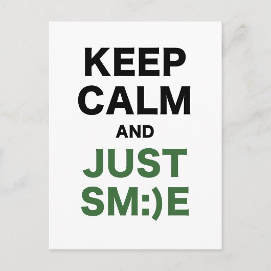 穏保やかで公正なスマイル ポストカード (正面)