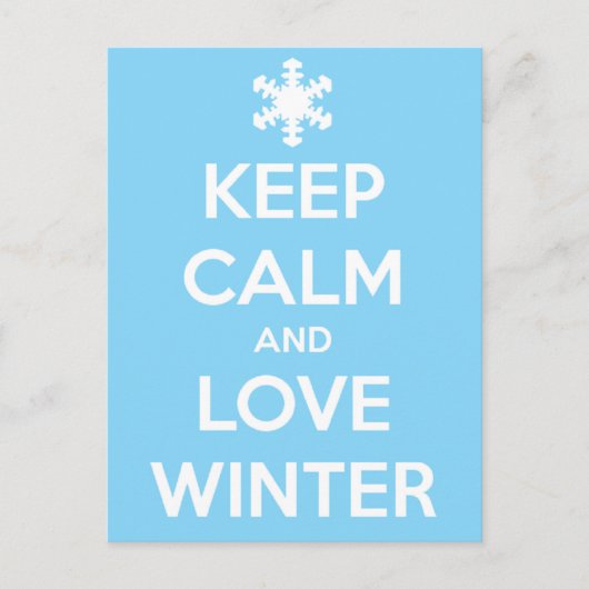 穏保やかで冬を愛する ポストカード (正面)