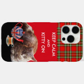 穏保やかで子猫オン、赤タータンチェック猫お茶パーティー Case-Mate iPhoneケース (裏面 (横))