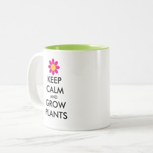 穏保やかで成長する植物コーヒーマグのギフト ツートーンマグカップ (正面左)