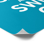 穏保やかで泳ぐプリント ポスター (角)