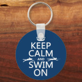 穏保やかで泳ぐ(任意の色) キーホルダー (正面)