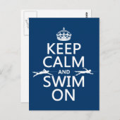 穏保やかで泳ぐ(任意の色) ポストカード (正面/裏面)