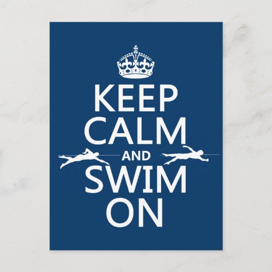 穏保やかで泳ぐ(任意の色) ポストカード (正面)