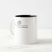 穏保やかで落ち着かない ツートーンマグカップ (正面左)