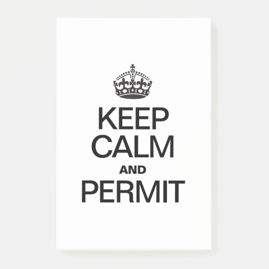 穏保やかで許可 ポストイット (正面)