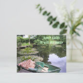 穏保やかで謙虚な ポストカード (スタンド正面)