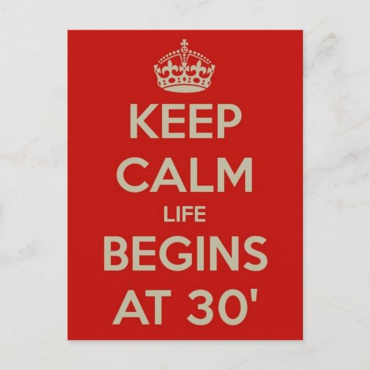 穏保やかな生活は30歳から始まる ポストカード (正面)