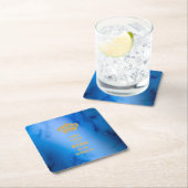 穏保やかな青の月ストップ曜日 – 紙コースター (インサイチュ)